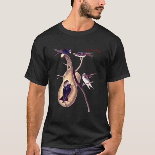 オーダボン パープル ミニ 北米の鳥 教育 Tシャツ (正面)