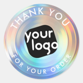 オーダモダンーのロゴに対してHolographicありがとう ラウンドシール
