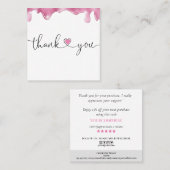 オーダモダンードラ感謝していイに対するスクリプト・ハート スクエア名刺 (正面/裏面)