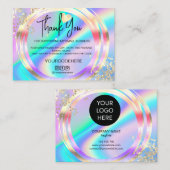 オーダモダンー感謝していロゴのホログラフィ 名刺 (正面/裏面)