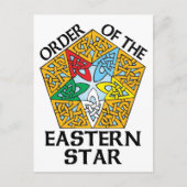 オーダーオブザイースタンスターケルト結び目模様デザイン ポストカード (正面)
