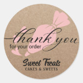 オーダークラフトケーキ素朴ベーカリー ラウンドシール (正面)