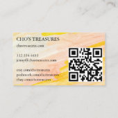 オーダーサンキューミニマルかわいらしリストパステル油絵を描 名刺 (裏面)