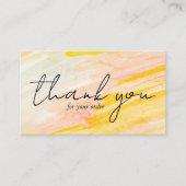 オーダーサンキューミニマルかわいらしリストパステル油絵を描 名刺 (正面)