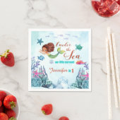 オーダーザシーブラウンマーメイドガールズ1st誕生日 スタンダードカクテルナプキン (インサイチュ)