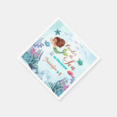 オーダーザシーブラウンマーメイドガールズ1st誕生日 スタンダードカクテルナプキン (角)