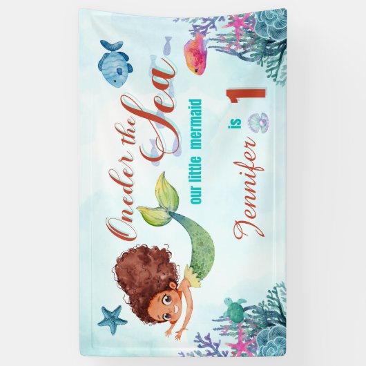 オーダーザシーブラウンマーメイドガールズ1st誕生日 横断幕 (縦)