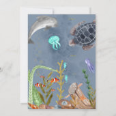 オーダーザシー海動物1st誕生日パーティー 招待状 (裏面)