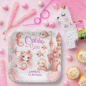 オーダーザシー1st誕生日かわいい女の子ピンク ペーパープレート (パーティー)