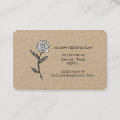 オーダーシックバラフレームエレガントクラフト 名刺 (裏面)