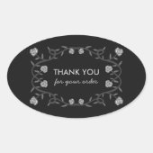 オーダーシックバラフレームエレガントゴシック 楕円形シール (正面)