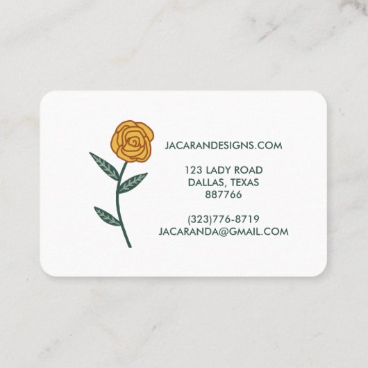 オーダーシックバラフレームエレガントフローラ 名刺 (裏面)