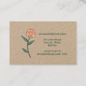 オーダーシックバラフレームエレガントフローラ 名刺 (裏面)