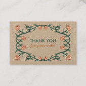 オーダーシックバラフレームエレガントフローラ 名刺 (正面)