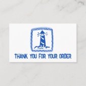 オーダーソーシャルアイコンQRコードライトハウス 名刺 (正面)