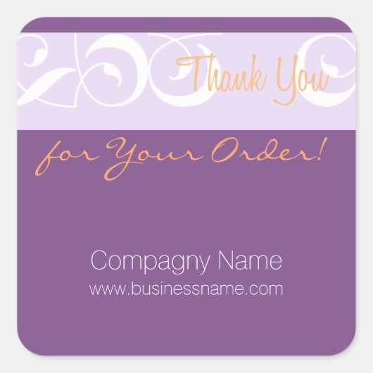 オーダーデコPステッ企業のカーありがとう スクエアシール (正面)