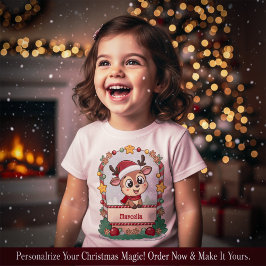 オーダーネーム クリスマストナカイ トドラーTシャツ