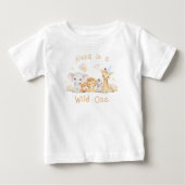 オーダーネーム ワイルドワン 1歳の誕生日 ベビーTシャツ (正面)