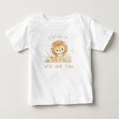 オーダーネーム ワイルド&トゥー 2歳の誕生日ベビー服 ベビーTシャツ (正面)