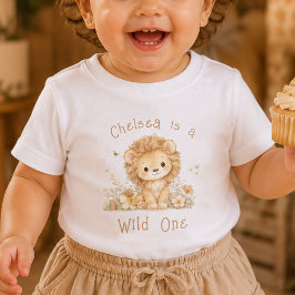 オーダーネーム Wild One 1歳の誕生日 ベビーTシャツ