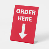 オーダーヒアバーレストラン 台座サイン (正面)