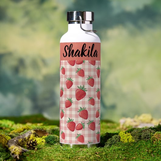オーダーメイドいちご柄 ウォーターボトル ギフト (アウトドア (回転後))