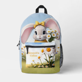 オーダーメイドうさぎのだいすきなお花畑 プリントバックパック