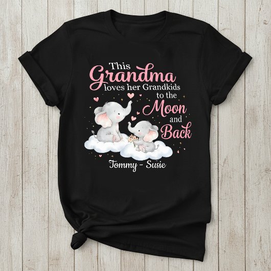 オーダーメイドおばあちゃん象Tシャツ Tシャツ