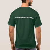 オーダーメイドお祝いメッセージ 黄色い花の画像プリント Tシャツ (裏面)