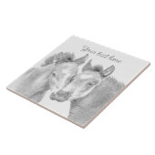 オーダーメイドかわいい馬セラミックタイル タイル (側面)