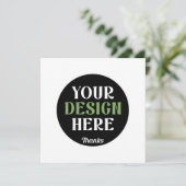 オーダーメイドでユニーク、洗練されたミニマルなハーシーのキスチョコレート 招待状 (スタンド正面)