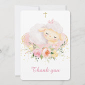 オーダーメイドのひつじの洗礼ガール 招待状 (裏面)