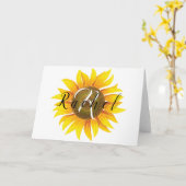 オーダーメイドのひまわり カード (黄色い花)
