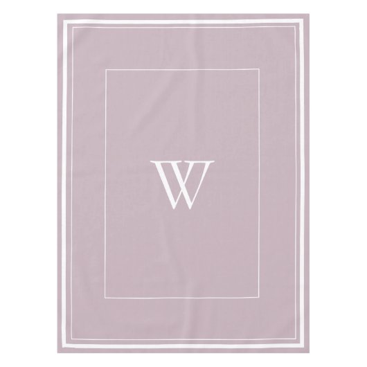 オーダーメイドのほこり染みたピンクのイニシャルテーブルクロス テーブルクロス (正面)