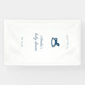 オーダーメイドのゆらゆら馬の赤ちゃんシャワー 横断幕 (横)