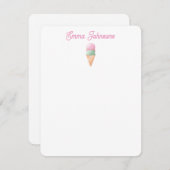 オーダーメイドのアイスクリームメモカード ノートカード (正面/裏面)