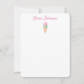 オーダーメイドのアイスクリームメモカード ノートカード (正面)