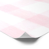 オーダーメイドのアテナ ベビーガール ぬりや ボウ＆ギンガム ポスター (角)