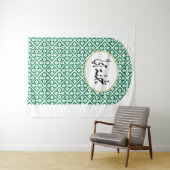 オーダーメイドのアーチ型パレスチナのヘナの背景 タペストリー (インサイチュ(横))