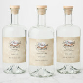 オーダーメイドのアーモンドエキスオイルラベル  -  個別対応 リキュールボトルラベル (ボトル)