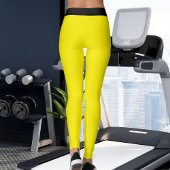 オーダーメイドのイエローとブラックのストライプ レギンス