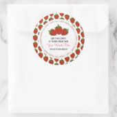 オーダーメイドのイチゴ ラウンドシール (バッグ)