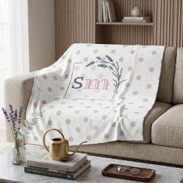 オーダーメイドのイニシャル入りウェディングギフト カップル 花嫁 フリースブランケット