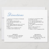 オーダーメイドのイラスト付きウェディングマップ（事前に問い合わせてください） 6.5x8.7 招待状 (裏面)