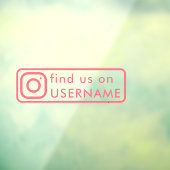 オーダーメイドのインスタグラム ソーシャルメディア カー ウィンドウ ステッカー ウィンドウサイン (シート3)