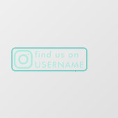 オーダーメイドのインスタグラム ソーシャルメディア カー ウィンドウ ステッカー ウィンドウサイン (シート)