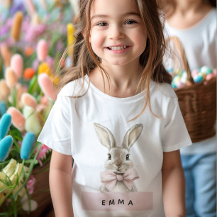オーダーメイドのイースターバニー 名前入り ベビーTシャツ