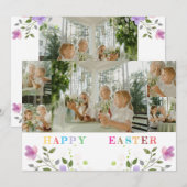 オーダーメイドのイースター写真コラージュ フラットカード シーズンカード (正面/裏面)