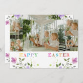オーダーメイドのイースター写真コラージュ フラットカード シーズンカード (正面/裏面)