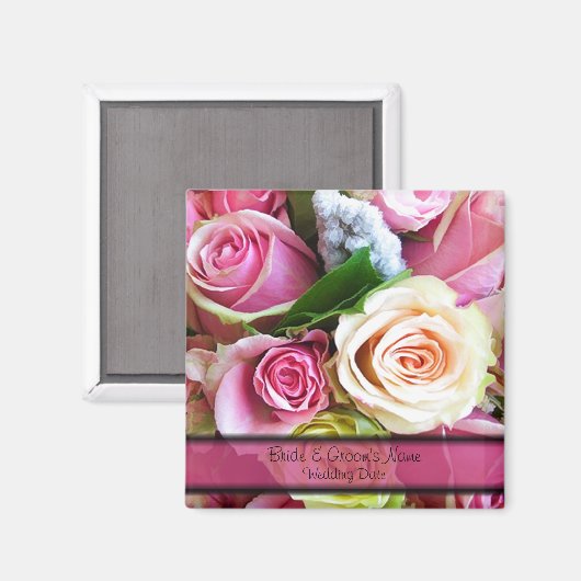 オーダーメイドのウェディングギフト マグネット (正面/裏面)